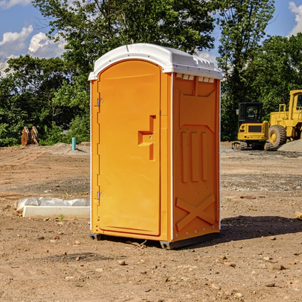 how often are the portable toilets cleaned and serviced during a rental period in Amherst County Virginia